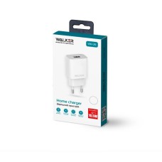 СЗУ-адаптер Walker WH-26 2.1A (1USB) + кабель Type-C (Белый)